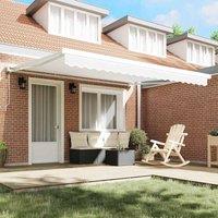 Berkfield Home White Awning Replacement Fabric for 4x3.5 m Frame White