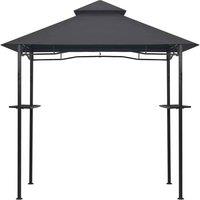 Berkfield Home Fabric BBQ Gazebo 240x150x255 cm Anthracite Steel in Black | Size: 240 x 150 x 255 cm