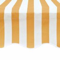 Berkfield Home Durable Awning Top Sunshade Canvas Sunflower Yellow & White 4 x 3 m