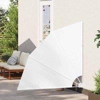 Berkfield Home Modern Balcony Privacy Screen Folding Manual White 140 x 140 cm Fabric