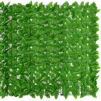 Berkfield Home Green Balcony Privacy Screen with Green Leaves 300x150 cm