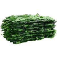 Berkfield Home Green Balcony Screen with Green Leaves 400x75cm | Size: 400x75 cm