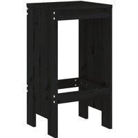 Berkfield Home Beautiful Bar Stools 2 pcs Black 40x36x75 cm Solid Wood Pine | Size: 40 x 36 x 75 cm