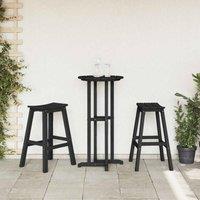Berkfield Home Modern Bar Stools 2 pcs Black HDPE