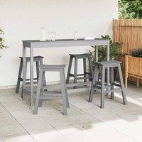 Berkfield Home Stylish Bar Stools 6 pcs Light Grey HDPE