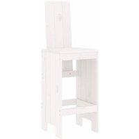 Berkfield Home Beautiful Bar Stools 2 pcs White 40x42x120 cm Solid Wood Pine | Size: 40 x 42 x 120 cm