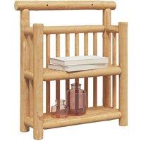 Berkfield Home Stylish Bamboo natural Bamboo Medium Wall mounting Wall Shelf in Beige