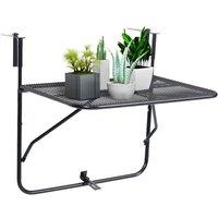 Berkfield Home Sturdy Balcony Table Black 60x40 cm Steel