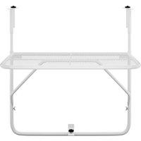 Berkfield Home Durable Balcony Table White 60x40 cm Steel