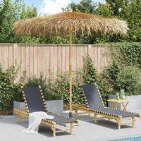 Berkfield Home Durable Bamboo Parasol with Banana Leaf Roof 210 cm in Brown