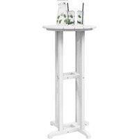 Berkfield Home White Bar Table White 55x55x107 cm HDPE | Size: 55 x 55 x 107 cm