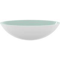 Berkfield Home Modern Basin Glass 50x37x14 cm White | Size: 50 x 37 x 14 cm