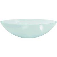 Berkfield Home Modern Basin Glass 50x37x14 cm Frosted in Aqua | Size: 50 x 37 x 14 cm