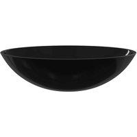 Berkfield Home Modern Basin Glass 50x37x14 cm Black | Size: 50 x 37 x 14 cm