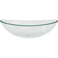 Berkfield Home Modern Basin Tempered Glass 54.5x35x15.5 cm Transparent in Clear