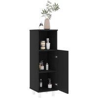 Berkfield Home Sturdy Bathroom Cabinet Black 30x30x95 cm Engineered Wood | Size: 30 x 30 x 95 cm