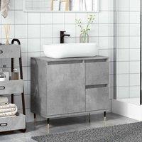 Berkfield Home Durable Bathroom Cabinet Concrete Grey 65x33x60 cm Engineered Wood | Size: 65 x 33 x 60 cm