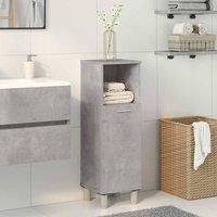 Berkfield Home Comfortable Bathroom Cabinet Concrete Grey 30x30x95 cm Engineered Wood | Size: 30 x 30 x 95 cm