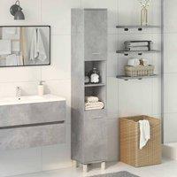 Berkfield Home Durable Bathroom Cabinet Concrete Grey 30x30x179 cm Engineered Wood | Size: 30 x 30 x 179 cm