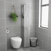 Berkfield Home Premium Bathroom Cabinet Grey Sonoma 25x26.5x170 cm Engineered Wood