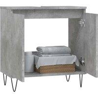 Berkfield Home Durable Bathroom Cabinet Concrete Grey 58x33x60 cm Engineered Wood | Size: 58 x 33 x 60 cm
