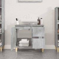 Berkfield Home Durable Bathroom Cabinet Concrete Grey 65x33x60 cm Engineered Wood | Size: 65 x 33 x 60 cm