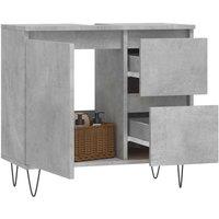 Berkfield Home Durable Bathroom Cabinet Concrete Grey 65x33x60 cm Engineered Wood | Size: 65 x 33 x 60 cm