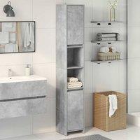 Berkfield Home Classic Bathroom Cabinet Concrete Grey 30x30x183.5 cm Engineered Wood