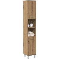 Berkfield Home Durable Bathroom Cabinet Artisan Oak 30x30x179 cm Engineered Wood in Brown | Size: 30 x 30 x 179 cm