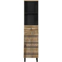 Berkfield Home Beautiful Bathroom Cabinet 38x33.5x160 cm Solid Wood Mango in Black