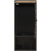 Berkfield Home Beautiful Bathroom Cabinet 40x27x90 cm Iron & Solid Wood Mango | Size: 40 x 27 x 90 cm