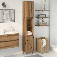 Berkfield Home Classic Bathroom Cabinet Artisan Oak 30x30x190 cm Engineered Wood in Brown | Size: 30 x 30 x 190 cm