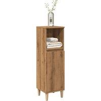 Berkfield Home Durable Bathroom Cabinet Artisan Oak 30x30x100 cm Engineered Wood in Brown | Size: 30 x 30 x 100 cm