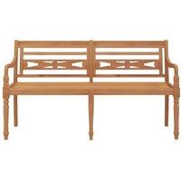 Berkfield Home Decorative Batavia Bench 150 cm Solid Wood Teak in Brown