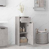 Berkfield Home Classic Bathroom Cabinet Concrete Grey 32x34x90 cm Engineered Wood | Size: 32 x 34 x 90 cm