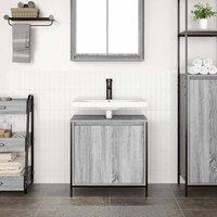 Berkfield Home Modern Bathroom Basin Cabinet Grey Sonoma 60x34.5x60 cm