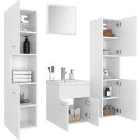 Berkfield Home Stylish Bathroom Furniture Set White Engineered Wood