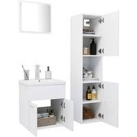 Berkfield Home Stylish Bathroom Furniture Set White Engineered Wood