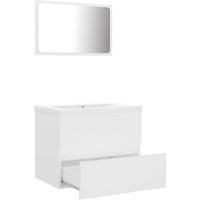 Berkfield Home Elegant Bathroom Furniture Set White Engineered Wood