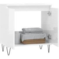 Berkfield Home Durable Bathroom Cabinet High Gloss White 58x33x60 cm Engineered Wood | Size: 58 x 33 x 60 cm