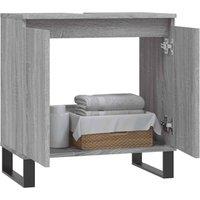 Berkfield Home Durable Bathroom Cabinet Grey Sonoma 58x33x60 cm Engineered Wood | Size: 58 x 33 x 60 cm