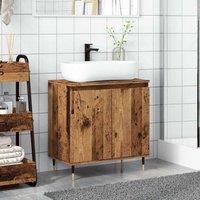 Berkfield Home Durable Bathroom Cabinet Old Wood 58x33x60 cm Engineered Wood in Brown | Size: 58 x 33 x 60 cm