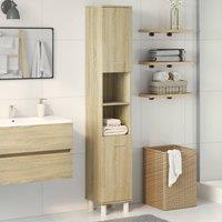 Berkfield Home Practical Bathroom Cabinet Sonoma Oak 30.5x30x179 cm Engineered Wood in Light Brown