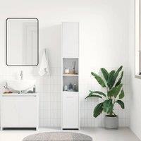 Berkfield Home Sturdy Bathroom Cabinet White 30x30x183.5 cm Engineered Wood