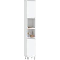 Berkfield Home Durable Bathroom Cabinet White 30x30x190 cm Engineered Wood | Size: 30 x 30 x 190 cm