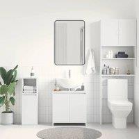 Berkfield Home Sturdy Bathroom Cabinet White 60x33x61 cm Engineered Wood | Size: 60 x 33 x 61 cm
