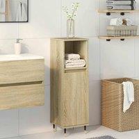 Berkfield Home Practical Bathroom Cabinet Sonoma Oak 30x30x100 cm Engineered Wood in Light Brown | Size: 30 x 30 x 100 cm