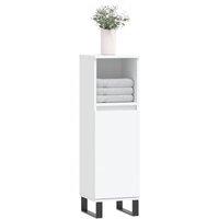 Berkfield Home Durable Bathroom Cabinet White 30x30x100 cm Engineered Wood | Size: 30 x 30 x 100 cm
