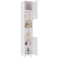 Berkfield Home Sturdy Bathroom Cabinet White 30x30x179 cm Engineered Wood | Size: 30 x 30 x 179 cm