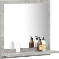 Berkfield Home Durable Bathroom Mirror Concrete Grey 40x10.5x37 cm Engineered Wood